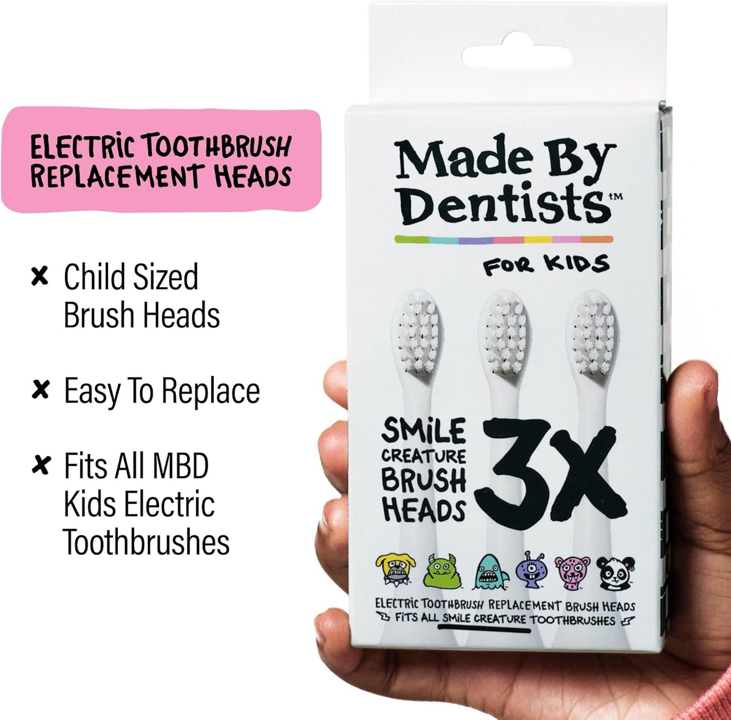 Kids Electric Toothbrush - Rechargeable Vibrating Toothbrush with Timer, Includes 6 Replacement
