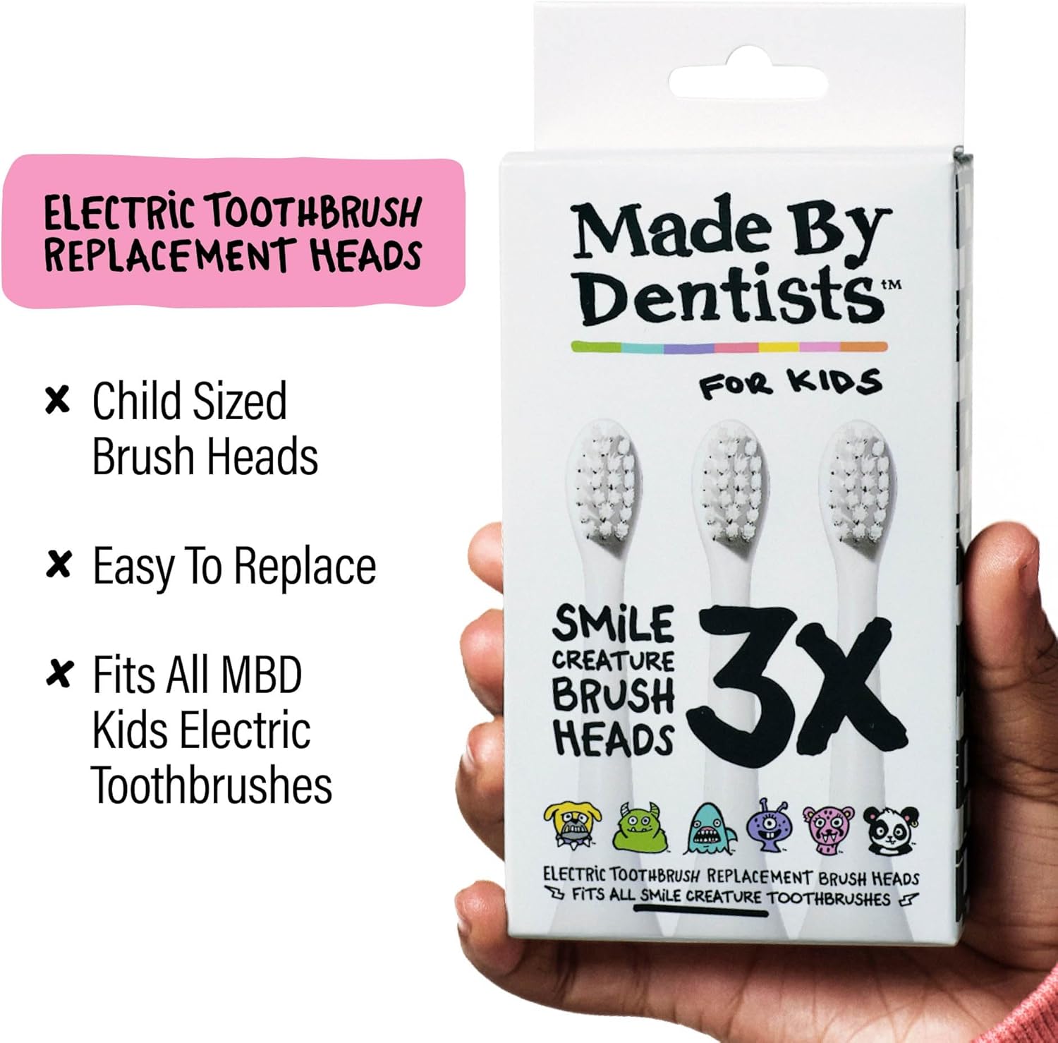 Kids Electric Toothbrush - Rechargeable Vibrating Toothbrush with Timer, Includes 6 Replacement