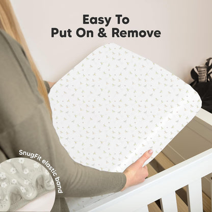 KeaBabies 2-Pack Organic Crib Sheets for Boys, Girls - 52x28 Fitted Crib Mattress Sheet Neutral