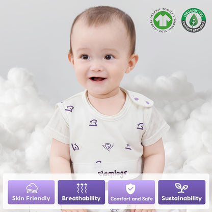 PuppyNap Baby Sleep Sack - 3-Pack Set, 12-18 Months, 100% Organic Cotton with 2-Way Zipper
