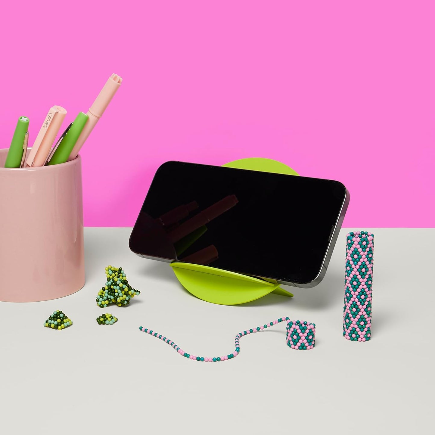 Speks Show Off Stand - Double Sided, Powder Coated Steel Magnetic Display Board - Lime - Magnets Sold Separately