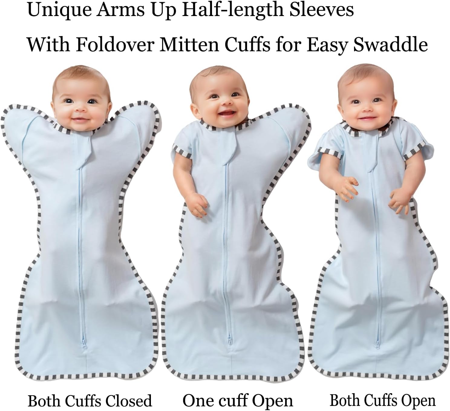 Baby Swaddle Blanket for Newborns and Infants,2-Piece Set Infant Pajamas,Bidirectional Zipper,Easy