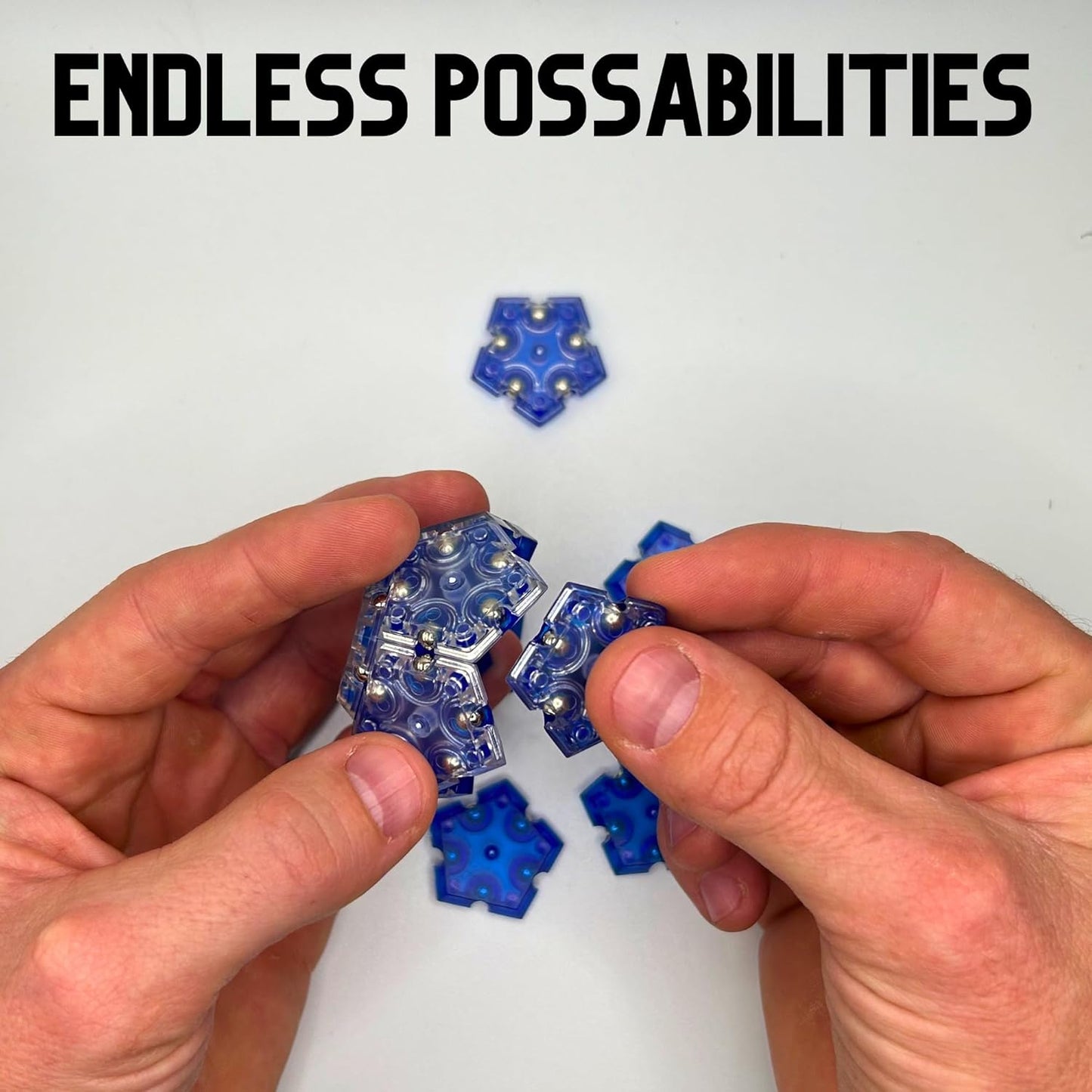 Four Brothers Magnetic Fidget Sphere 12-Piece Set: Pentagons Puzzle, Magnet Fidget Toys, Building Blocks, Stress Relief Desk Toys for Teens & Adults (Purple)