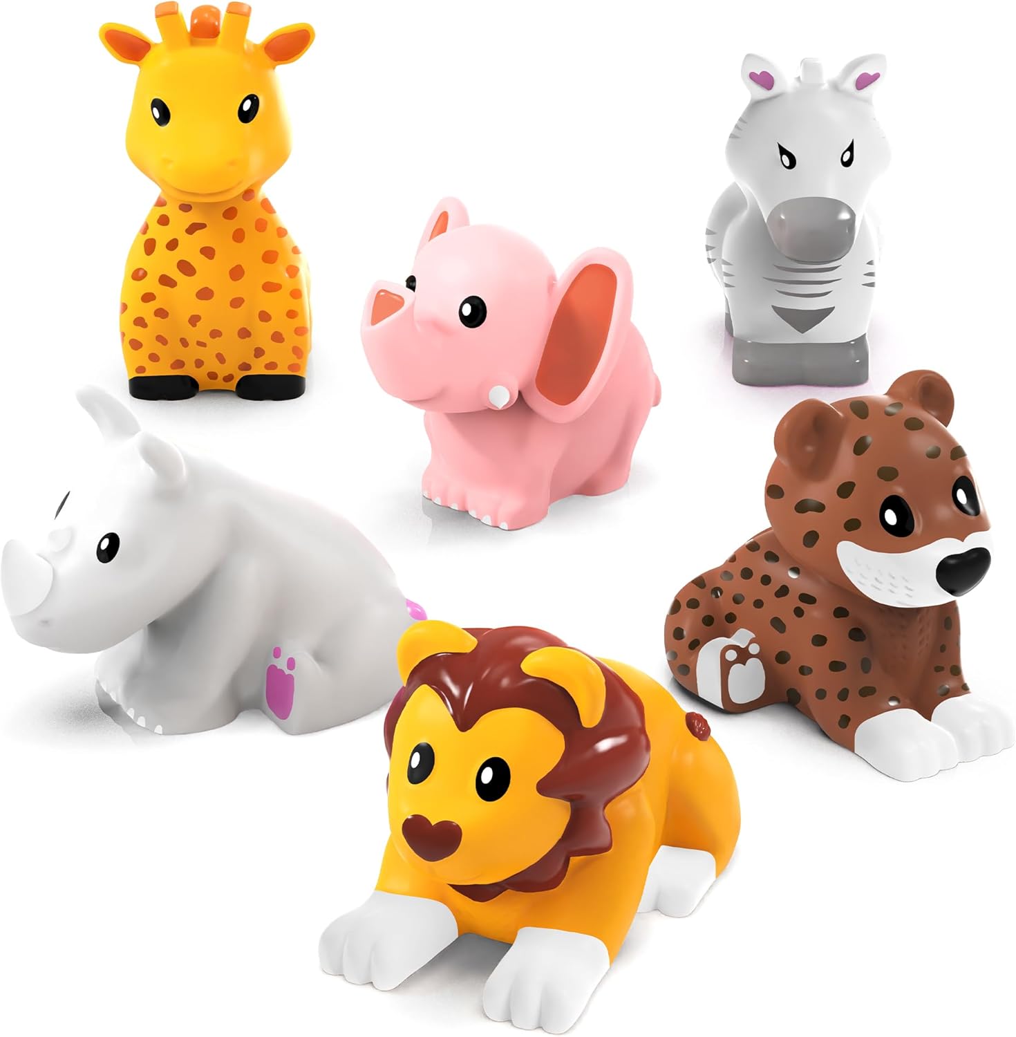 Tub Works® Savanna™ Mold Free Bath Toys, 6 Pack | Sealed, No Hole Bath Toys Design Keeps Moisture