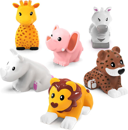 Tub Works® Savanna™ Mold Free Bath Toys, 6 Pack | Sealed, No Hole Bath Toys Design Keeps Moisture