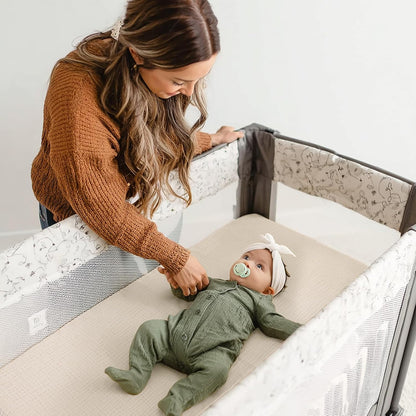 lulumoon Baby Muslin Crib Sheets - Toddler Cotton Fitted Crib Sheets Neutral for Boys and Girls