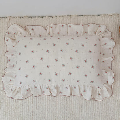 BuLuTu Toddler Pillowcase Cotton Muslin Kids Pillow Cases Enveloped Soft Breathable Children Teens Pillow Cover for Sleeping Traveling, Standard Size Pillow Protector, Berry Pattern, 20"x26",1 Piece