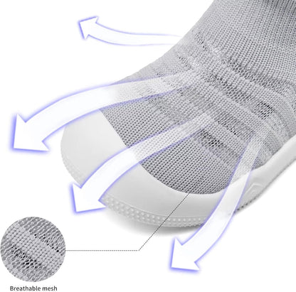 Eashi Baby Boy Girl Non-Skid Indoor Infant Walking Shoes Breathable Warm Elastic Sock Shoes with Memory Sole Protect Toes Outdoor Sneakers
