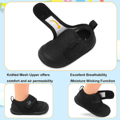 FEETCITY Baby First Walking Shoes Boys Girls Infant Sneakers Crib Shoes Breathable Lightweight Slip On Shoes