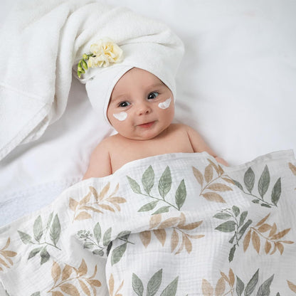 Muslin Receiving Blankets, Neutral Blanket Swaddling for Newborn Boys and Girls, 5 Pack Breathable