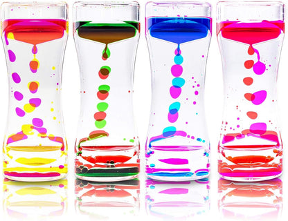 Liquid Motion Bubbler for Sensory Play, Fidget Toy, Children Activity, Desk Top, Assorted Colors (3 Pack)