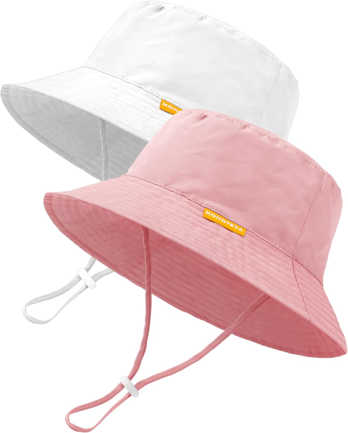 Baby Sun Hat Kids Summer UPF 50+ Toddler Bucket Hat Wide Brim Adjustable Beach Hats for Boys Girls Age 0-6 Years