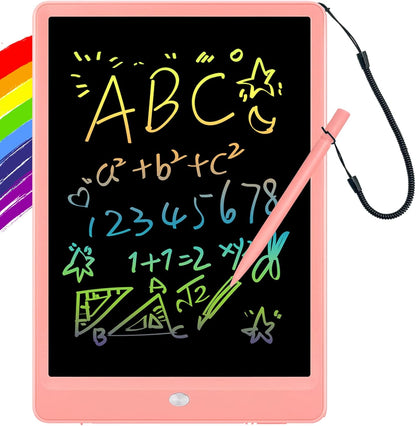 ORSEN LCD Writing Tablet 10 Inch, Colorful Doodle Board Drawing Pad for Kids, Educational Christmas Toys Gifts for 3-6 Year Old Girls Boys (Pink)