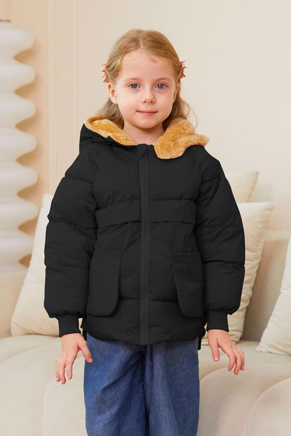 TUONROAD Baby Girls Coats for 6 Months-5 Years Toddlers Boy Winter Jacket Warm Bear Hooded Outdoor Coats Size 5
