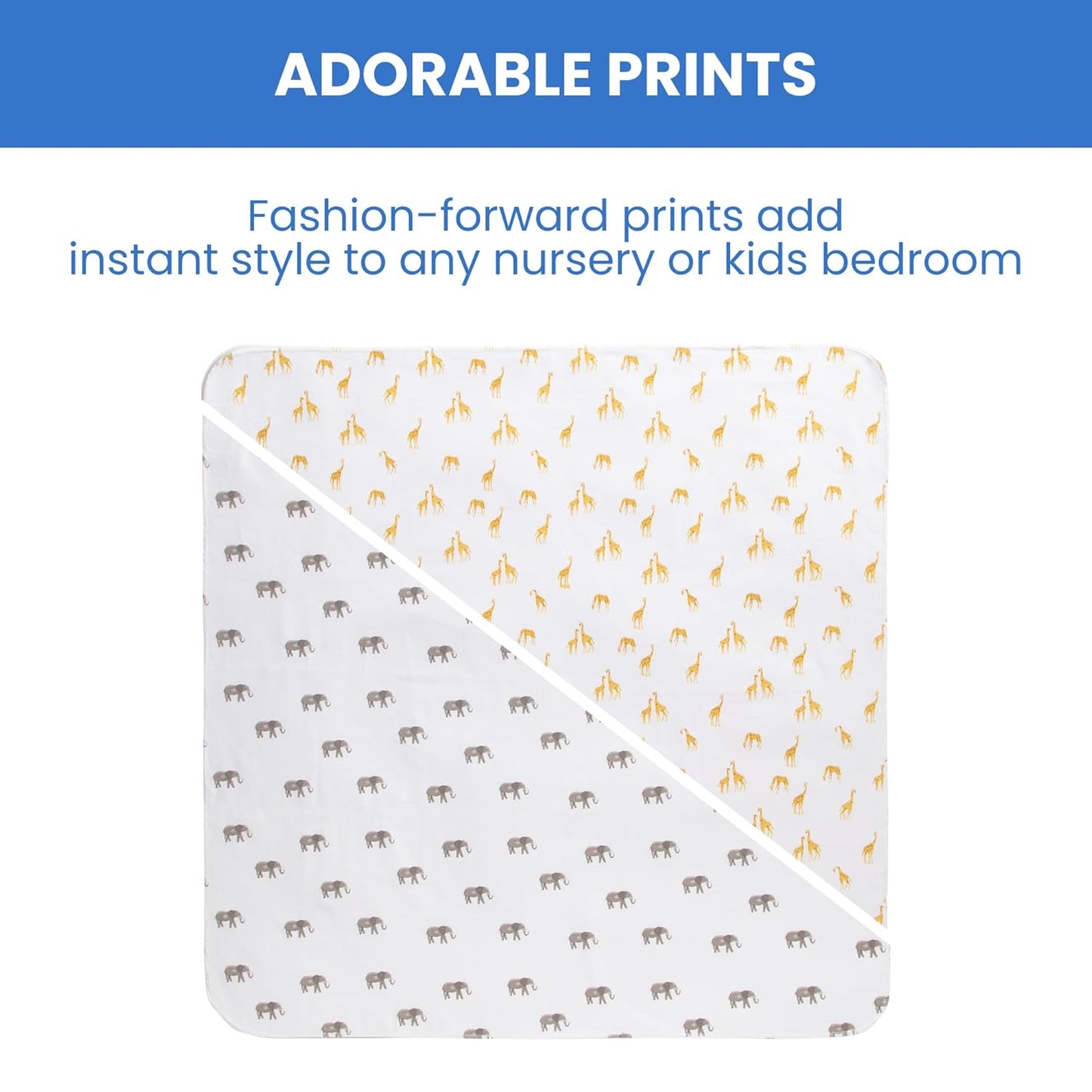 Delta Children 100% Cotton Flannel Baby Receiving Blankets for Girls and Boys – 30x30 Inches (Pack