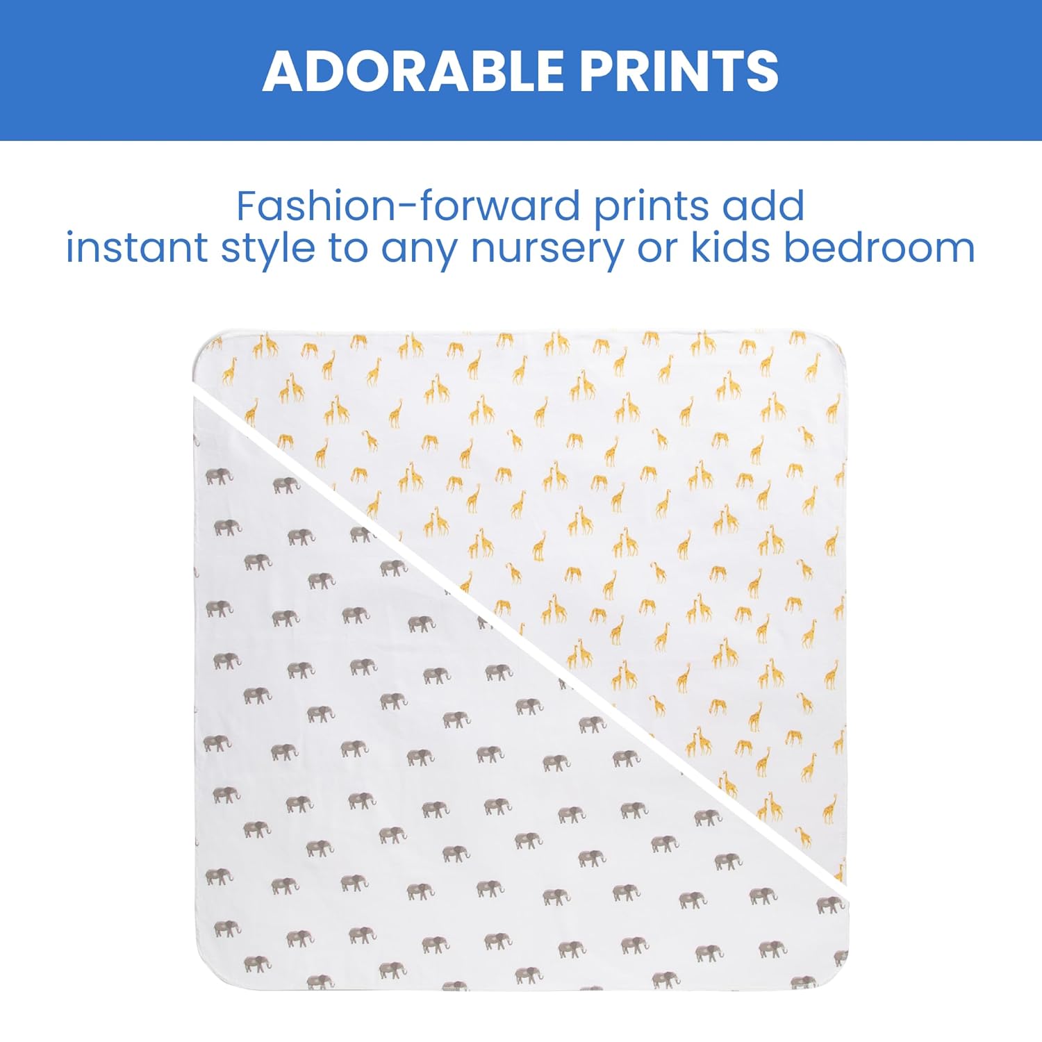 Delta Children 100% Cotton Flannel Baby Receiving Blankets for Girls and Boys – 30x30 Inches (Pack