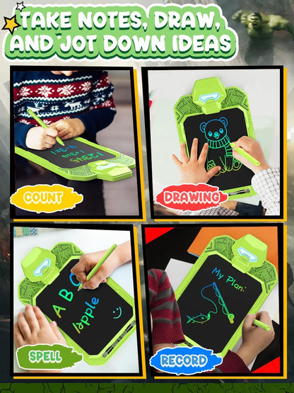 LCD Writing Tablet Doodle Board 10 Inch, Colorful Drawing Pad, Electronic Drawing Tablet, Drawing Pads,Travel Gifts for Kids Ages 3 4 5 6 7 8 Year Old Girls Boys (Powerful Warrior)