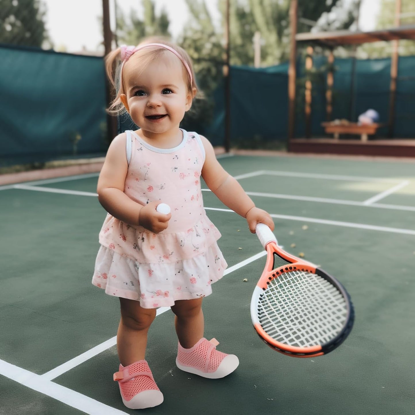 Baby First-Walking Shoes 1-4 Years Kid Shoes Trainers Toddler Infant Boys Girls Soft Sole Non Slip Cotton Canvas Mesh Breathable Lightweight TPR Material Slip-on Sneakers Outdoor