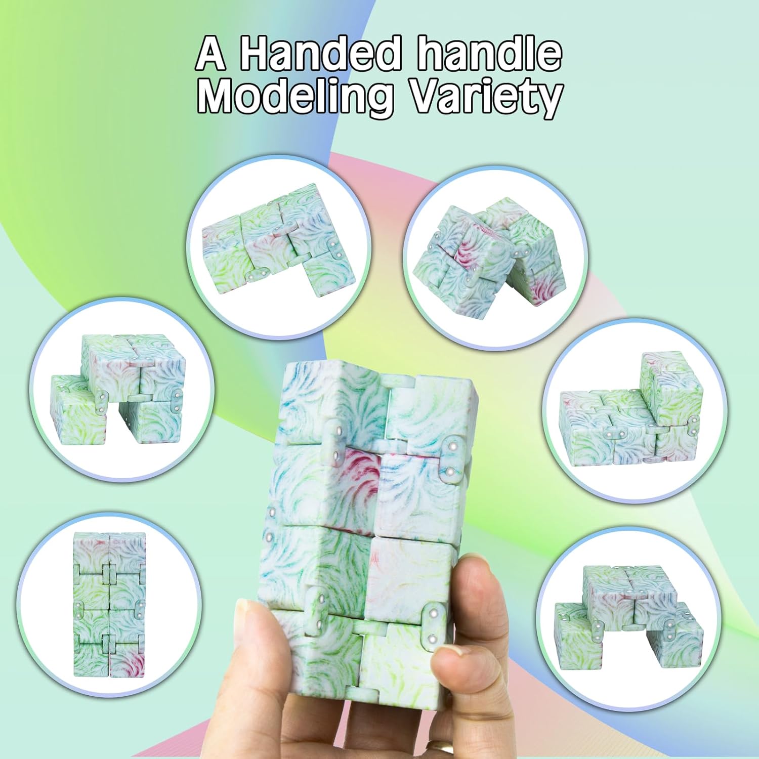 Infinitycube Fidget Toy, Unique Tie-Dye Infinitycube for Kids and Adults, Fidget Toy Relaxing