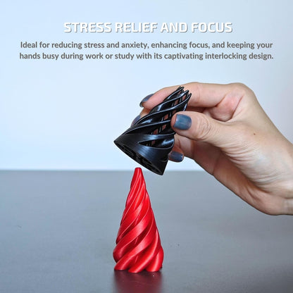 Impossible Cone - 2.5" x 1.5" Spiral Cone Fidget Toy for Stress Relief and Mind-Bending Fun