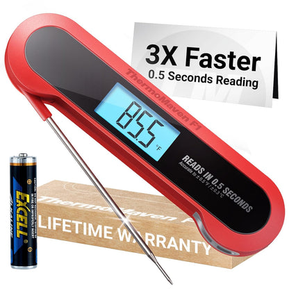 Professional 3X Faster 0.5sec Instant Read Meat Thermometer Digital, High Accuracy ±0.5°F, IP67