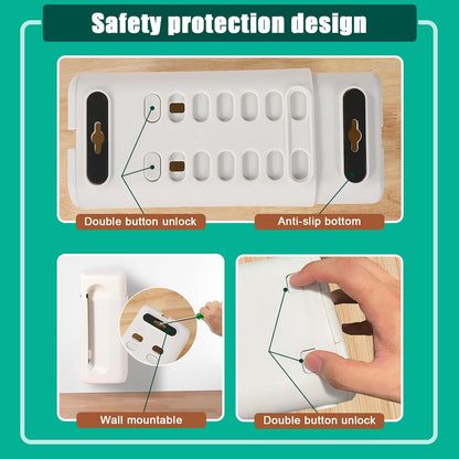 Improved Power Strip Cover Box(1 Pack) 丨Outlet Covers Baby Proofing丨Baby Safety Products丨Adjustable Length Childproof Outlet Cover丨Preventing Toddlers from Touching Sockets丨Fits Most Sockets., White