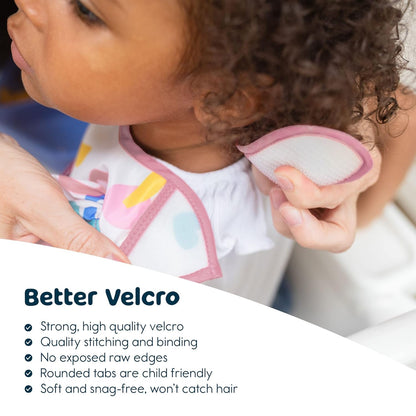 Tiny Twinkle Mess Proof Baby Bibs for Eating - Waterproof, Wipeable Bibs - Toddler Bibs - Travel