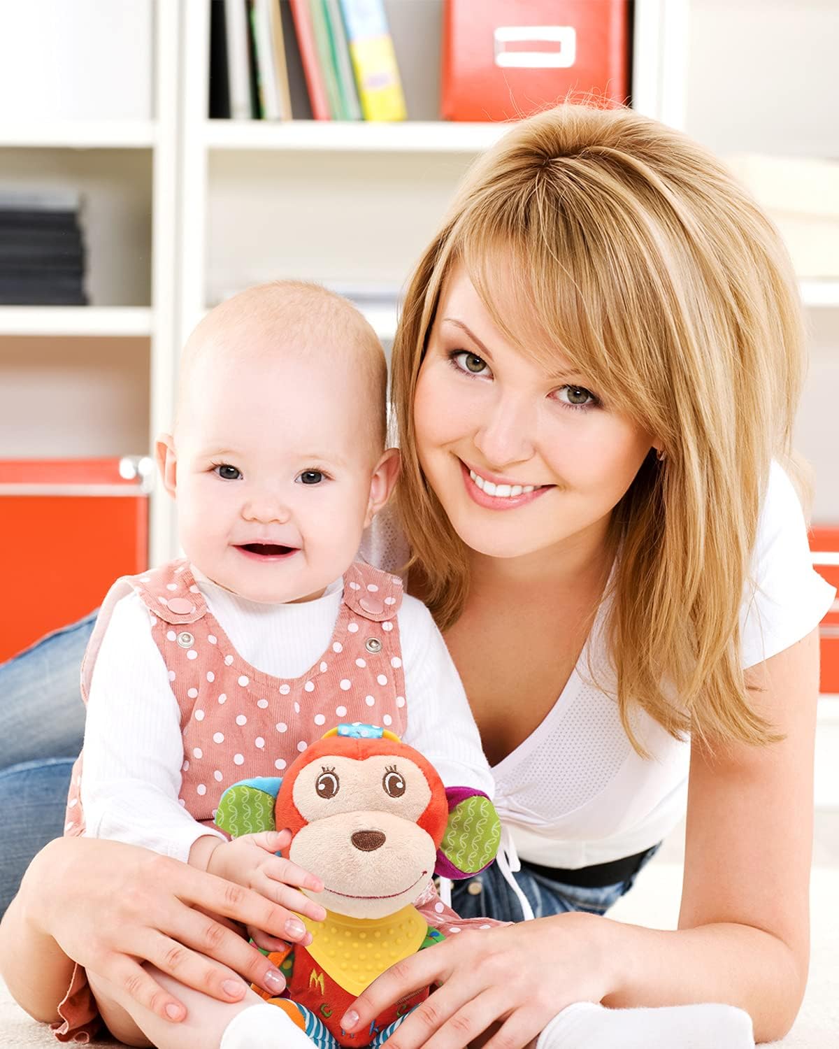 BLOOBLOOMAX Sock rattles for Babies 0-24 Months Baby Animal Foot Finder Educational Toys