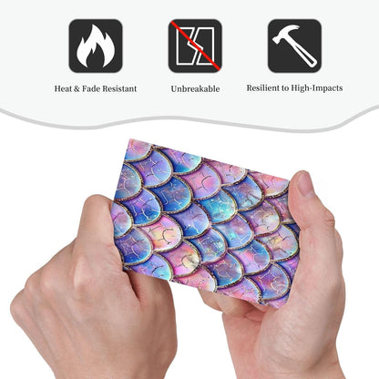 Decorative Switch Covers Plate Cute Pink Purple Mermaid Scales 1 Gang No Device Single Blank Outlet Covers Wall Plate Cover Light Switch Plate Electrical Faceplate for Bedroom Home Decor