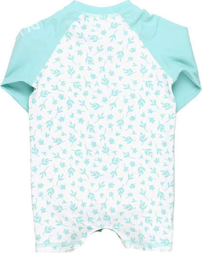RUGGEDBUTTS Baby/Toddler Boy Swimsuit, One Piece Zipper Rash Guard Sunsuit with UPF 50+ Sun Protection