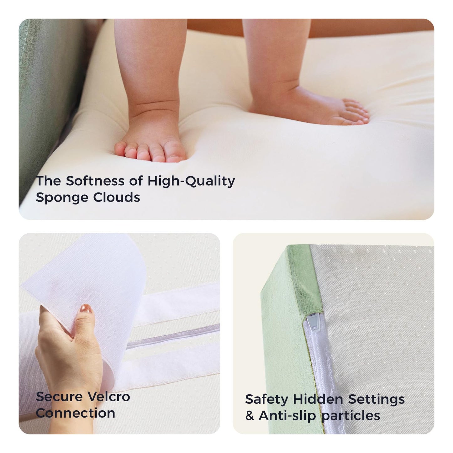 Tiny Land Soft Foam Climbing Blocks for Toddlers, 6-Piece Foam Blocks