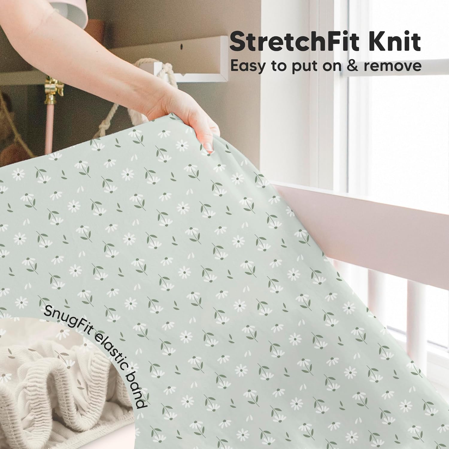 KeaBabies 2-Pack Baby Crib Sheets for Boys, Girls - 52x28 Viscose Derived from Bamboo Toddler Bed