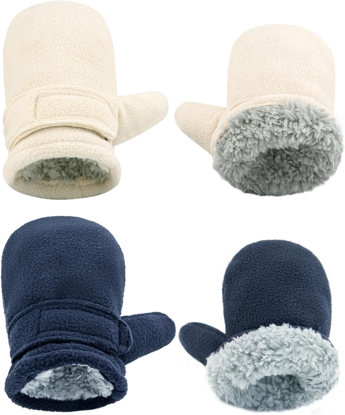 BAVST Baby Toddler Winter Mittens Girls Warm Fleece Lined Gloves Kids Sherpa Lined Mittens for Boys