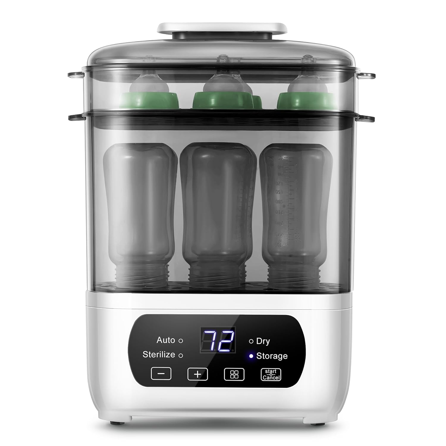 Baby Bottle Steamer and Dryer, Electric Steamer and Dryer for Baby Bottles, 4-in-1 Bottle Steamer