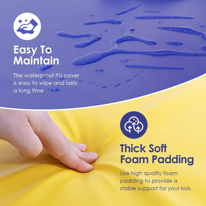 PayLessHere Climbing Toys for Toddlers 5 Piece Corner Foam Climbing Blocks Set with Soft Foam and Strong Structure for Babies 1-3 Crawling and Sliding Activity Play Indoor (CM, 5 Piece)