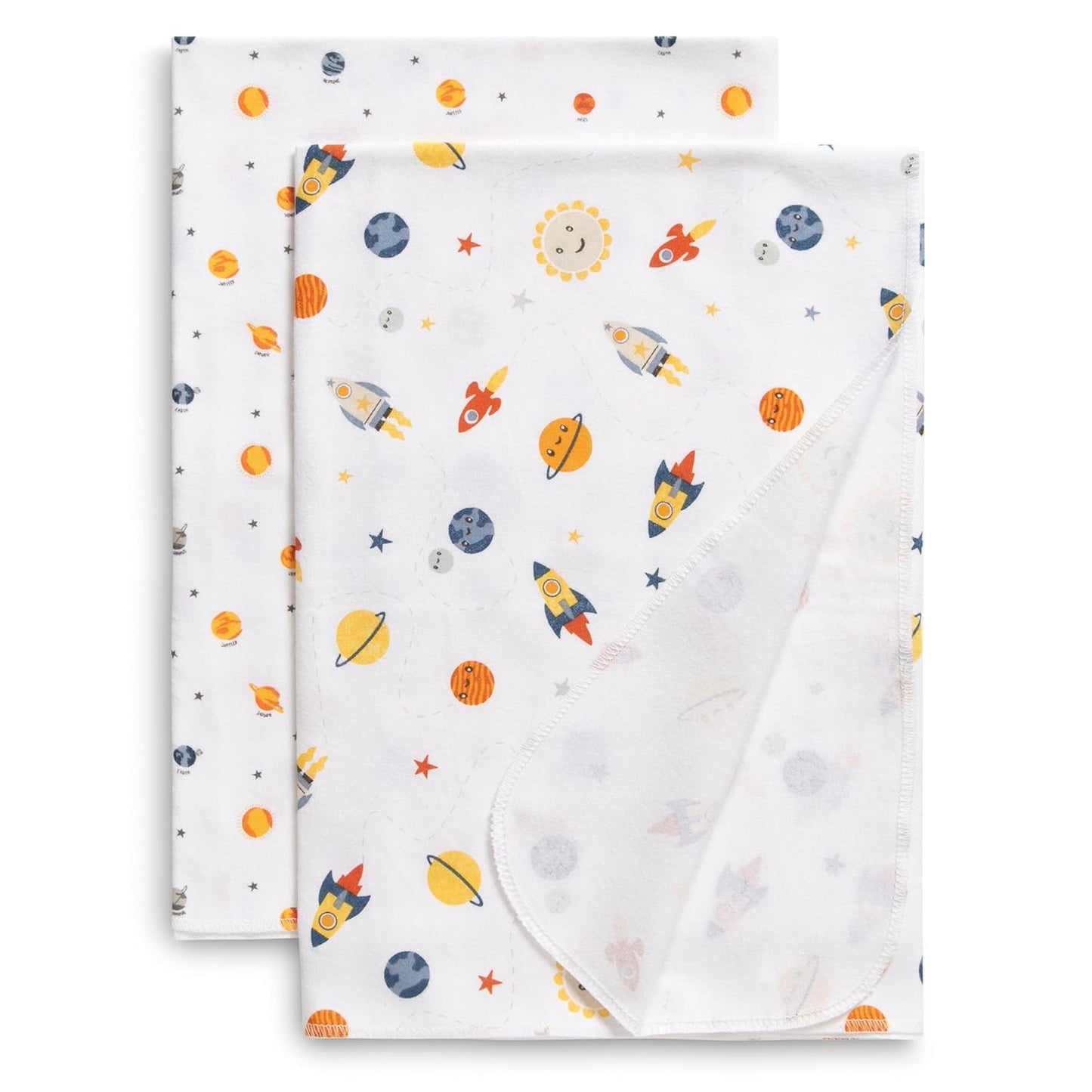 Delta Children 100% Cotton Flannel Baby Receiving Blankets for Girls and Boys – 30x30 Inches (Pack