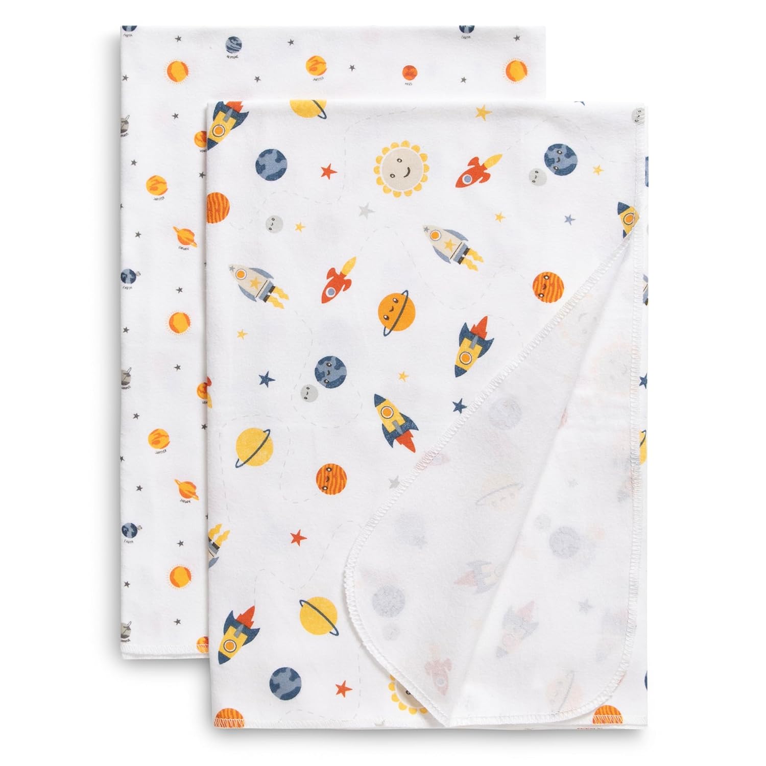 Delta Children 100% Cotton Flannel Baby Receiving Blankets for Girls and Boys – 30x30 Inches (Pack