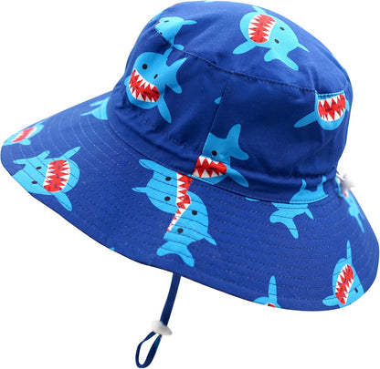 Home Prefer UPF50+ Wide Brim Sun Hat Boys Girls Sun Protection Hat Zoo Beach Swim Safari Bucket Hat for Baby Toddler Kid