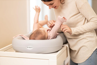 Keekaroo Peanut Changer Grey ??The Original Made in USA Easy-to-Clean Changing pad and The only Shell Over Foam, Fully Water Repellant