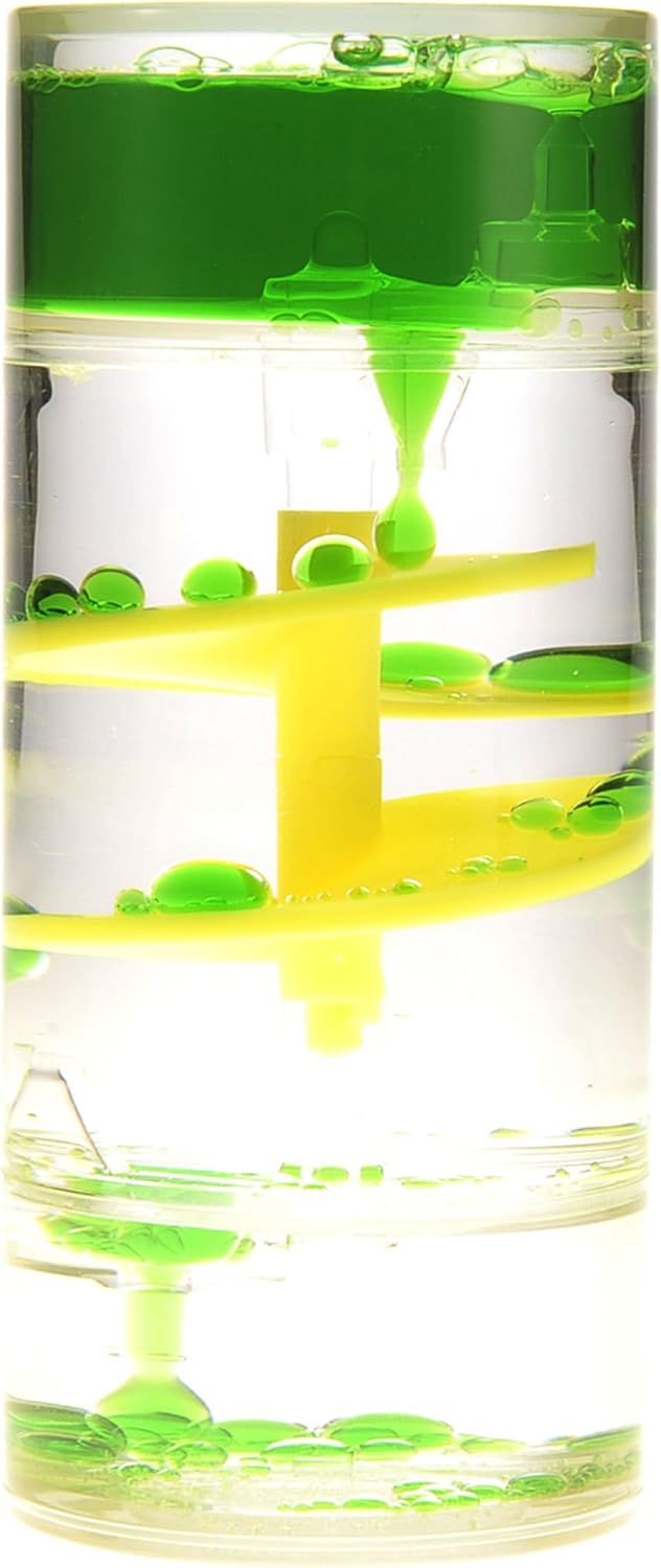 PowerTRC Cylinder Liquid Motion Bubbler, Liquid Sensory Toy Timer, Calm and Relaxing Fidget Desk Toy, Helps with Anxiety, Austism, ADHD. Gifts for Kids and Adults Classroom and Office