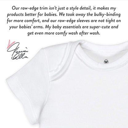 HonestBaby unisex-baby 10-pack Short Sleeve Bodysuits One-piece 100% Organic Cotton for Infant Baby Boys, Girls