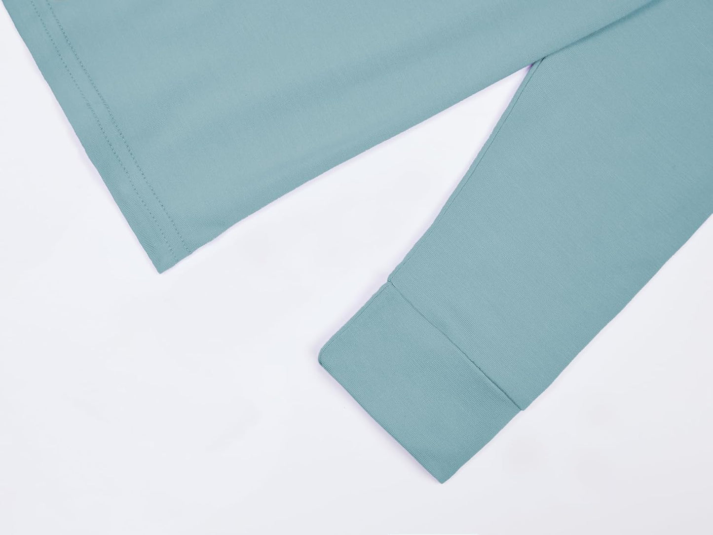 BABY 2T-10Y Toddler Kids Girls Boys Soft Comfy Viscose 2pcs Set Long Sleeve Plain Shirts and Pants Sets