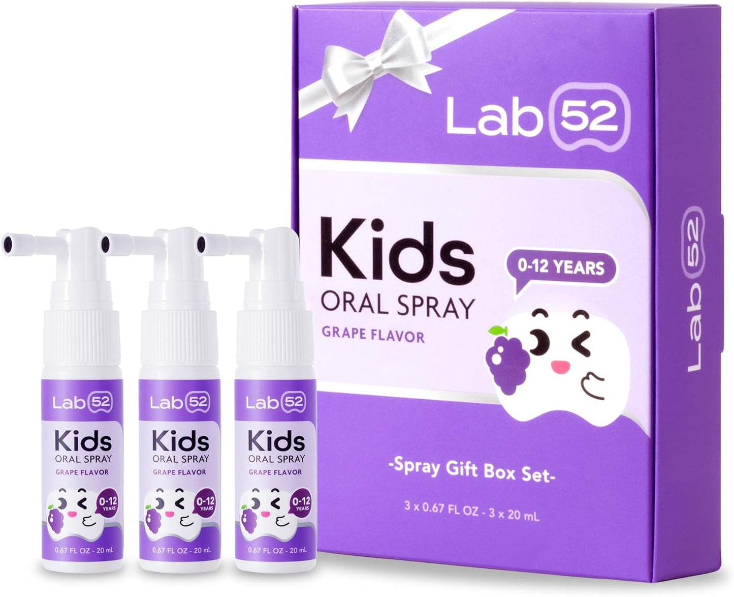 LAB52 Kids Oral Spray Gift Box, Toddler Toothpaste Helper for Daily Oral Care and Fresh Breath