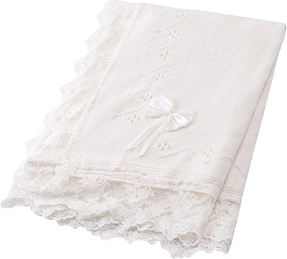 Booulfi Baby Blanket for Girls Boys Swaddles for Newborns Receiving Blankets Neutral Baptism