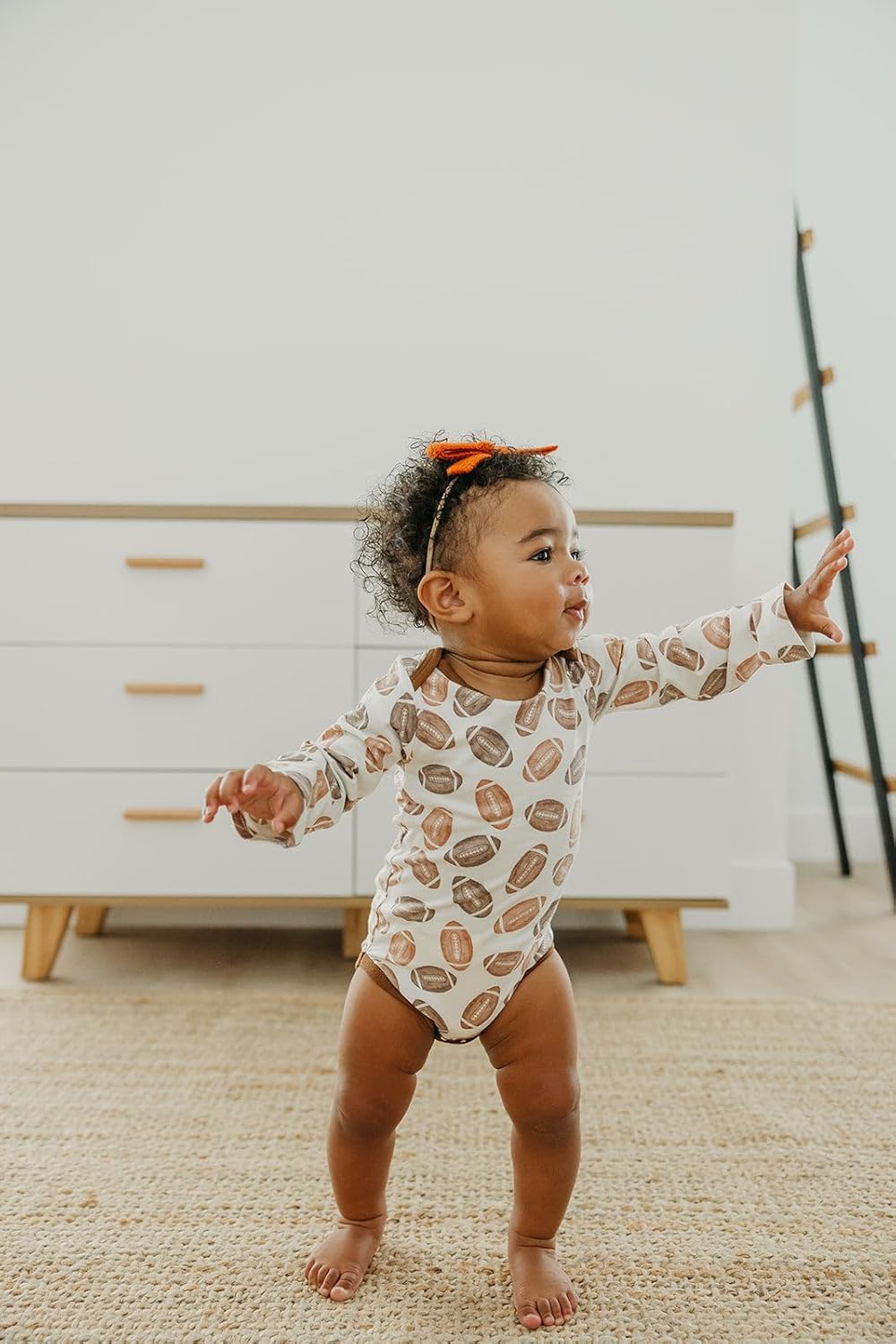 Copper Pearl Long Sleeve Bodysuit Baby: Ultra Soft Baby for Newborns, Boys, and Girls - Stylish, Comfortable, Overlap Shoulders, Premium Knit Fabric - 3-6 Months, Blitz