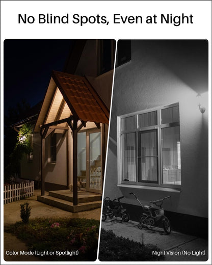WUUK Security Cameras Wireless Outdoor 2K, Homebase + 4 Cameras, No Monthly Fees, 32GB Storage, 240 Days Battery Life, Night Vision, Motion Detection, 2.4/5 GHz WiFi, Compatible with Alexa & Google