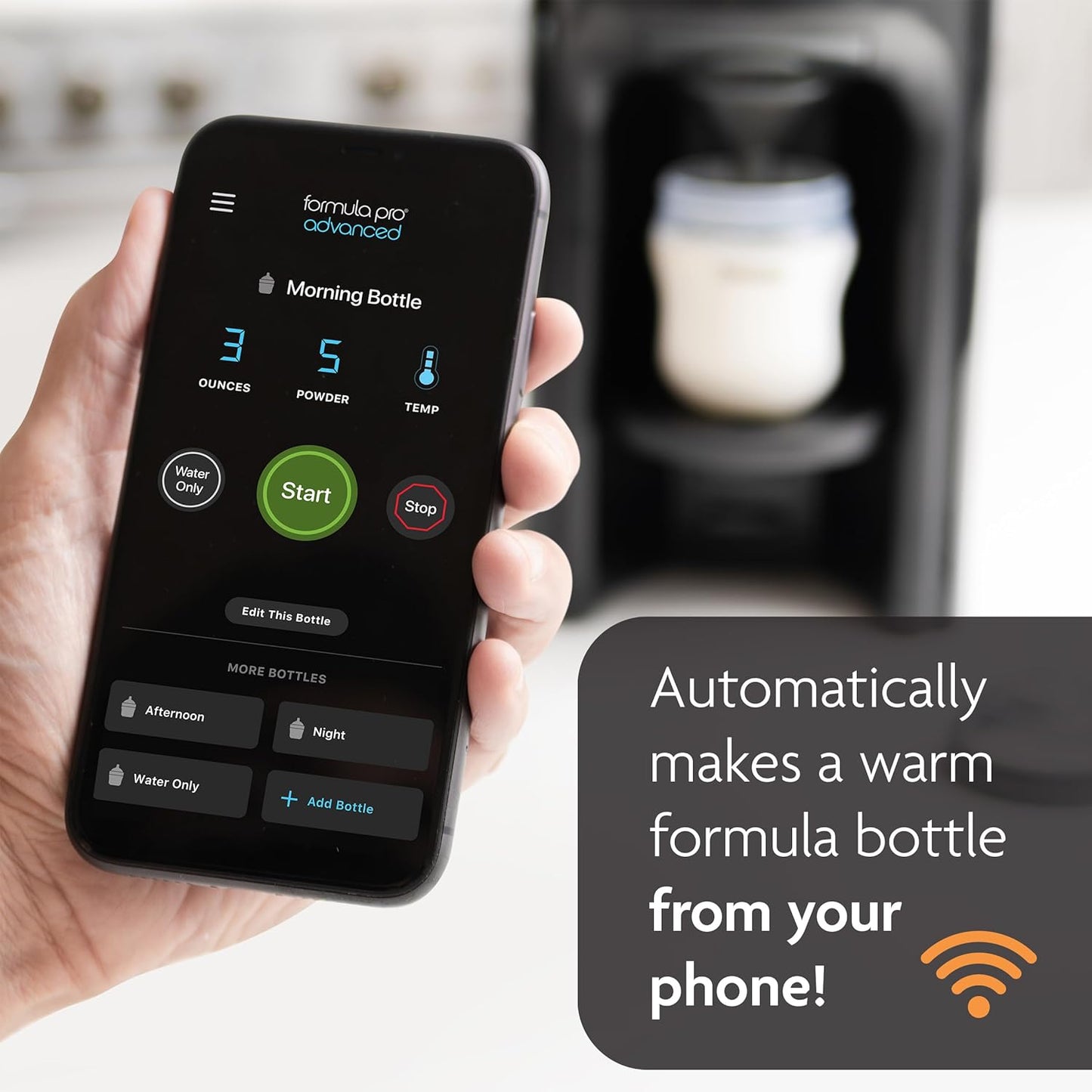 Baby Brezza Formula Pro Advanced WiFi Formula Dispenser - Automatically Mix a Warm Formula Bottle