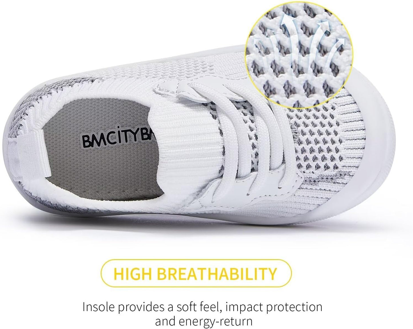 BMCiTYBM Baby Sneakers Girls Boys Lightweight Breathable Mesh First Walkers Shoes 6-24 Months