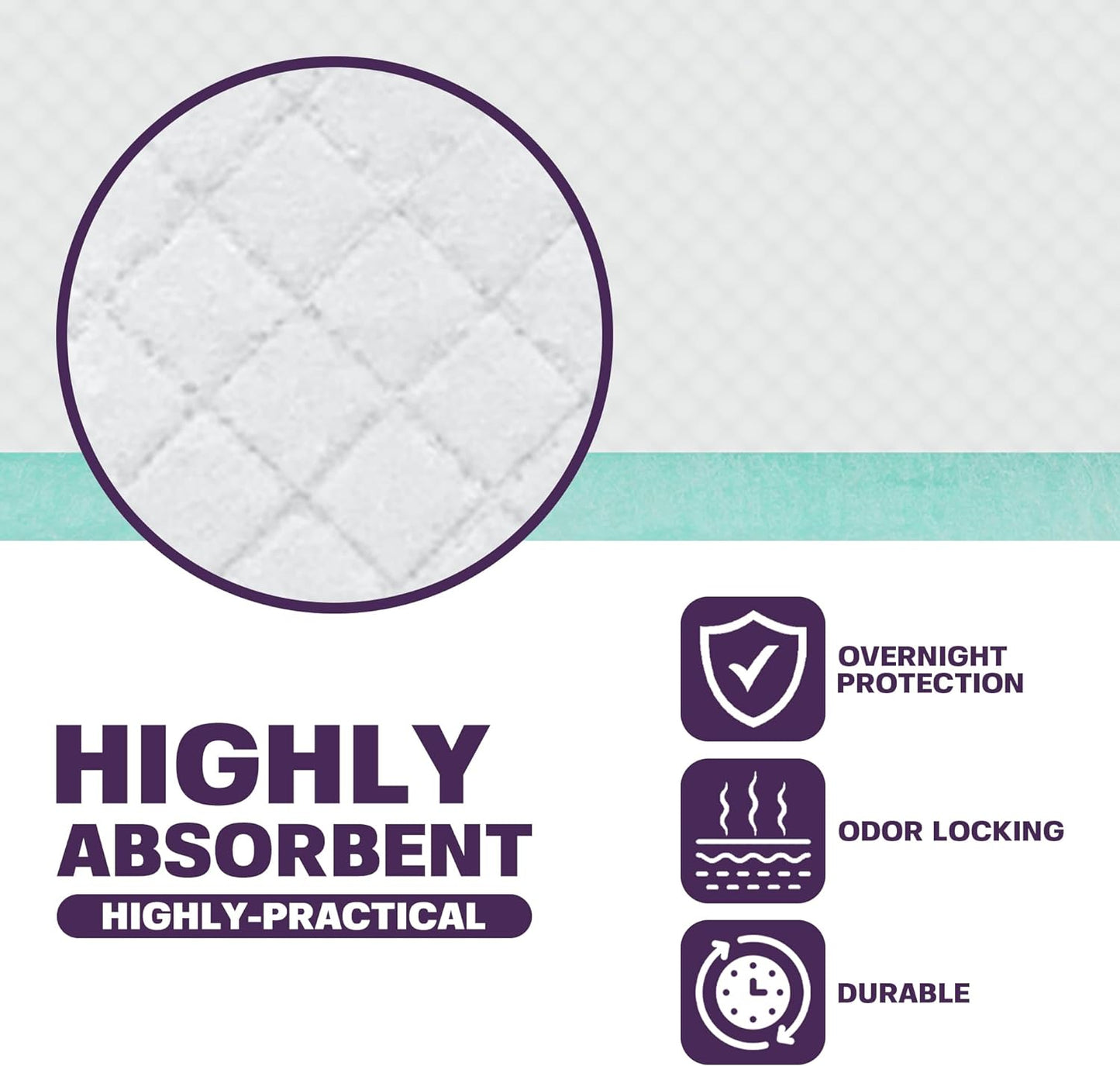 Disposable Bed Pads for Adults Extra Large 36 x 36 (50 Count) - Incontinence Bed Pads, Chuck Pads
