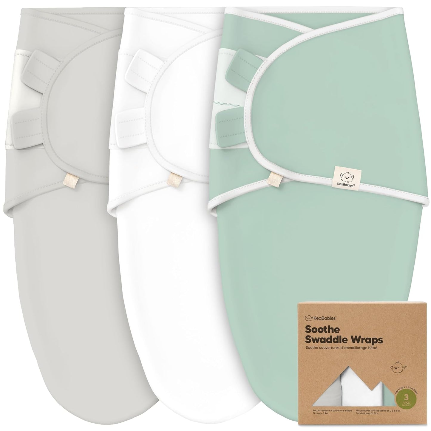 3-Pack Organic Baby Swaddle Sleep Sacks - Swaddles for Newborns, Infant 0-3 Months, Baby Girls